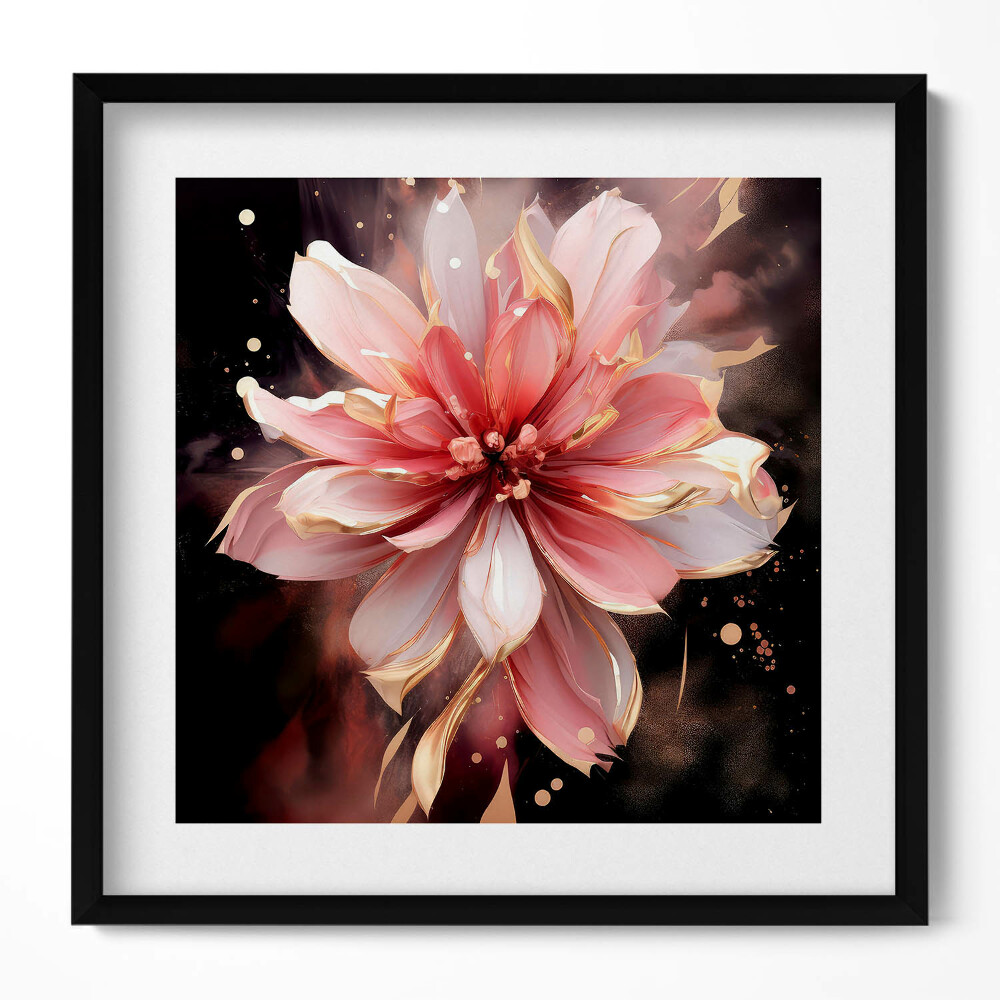 Keretezett falikép Virág lágy színek absztrakt háttér