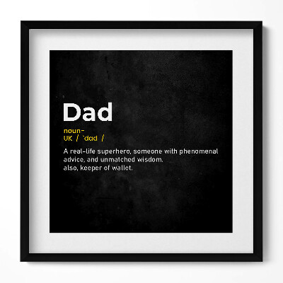 Keretezett falikép Apa mint szuperhős
