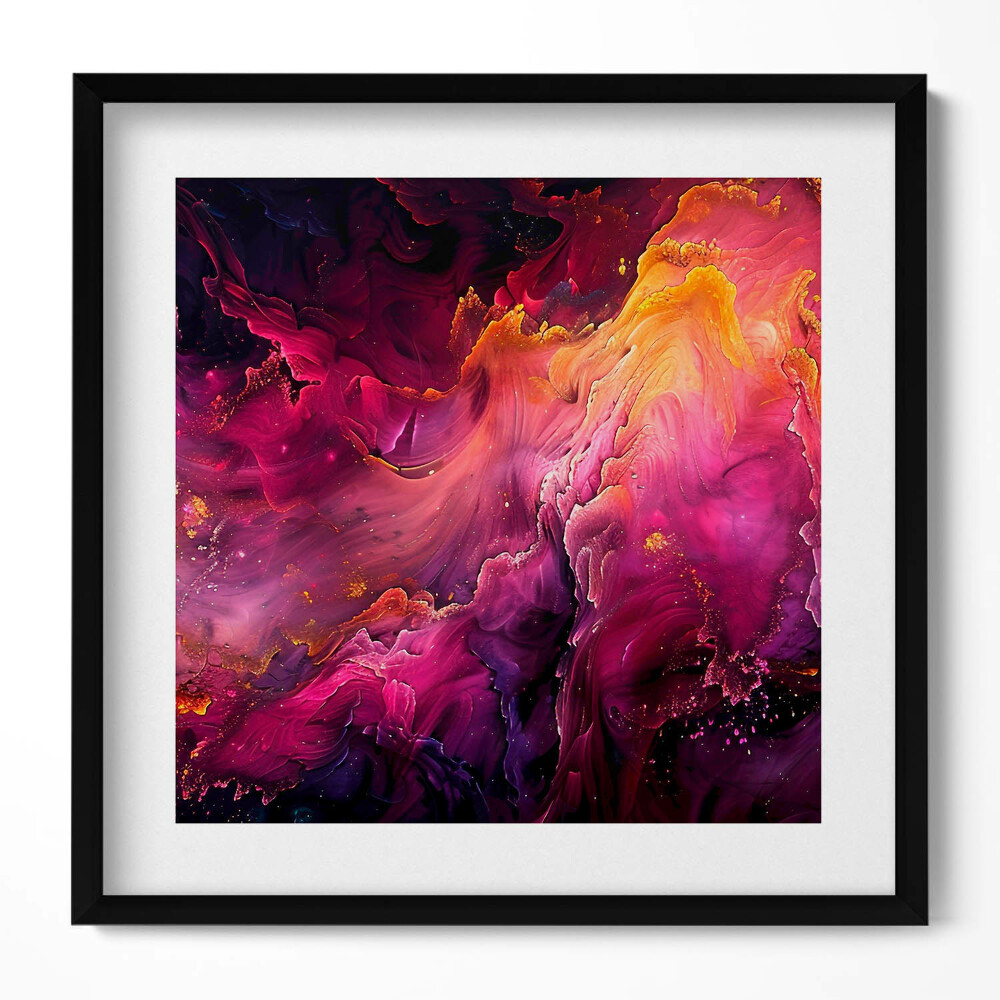 Keretezett falikép Absztrakt színes hullámok