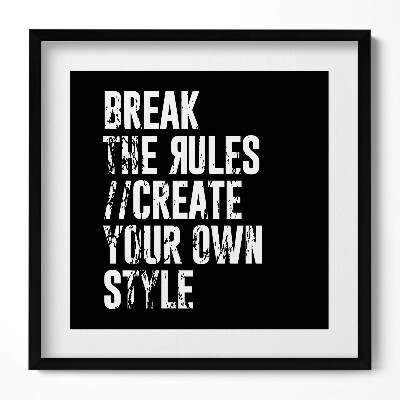 Keretezett falikép Inspiráló felirat 