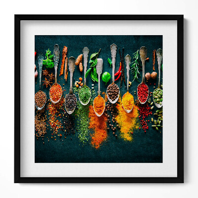Keretezett falikép Fűszerek és hozzávalók