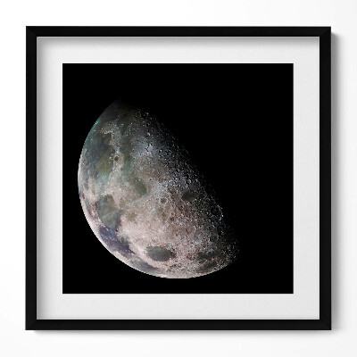 Keretezett falikép Félhold a sötét háttér előtt