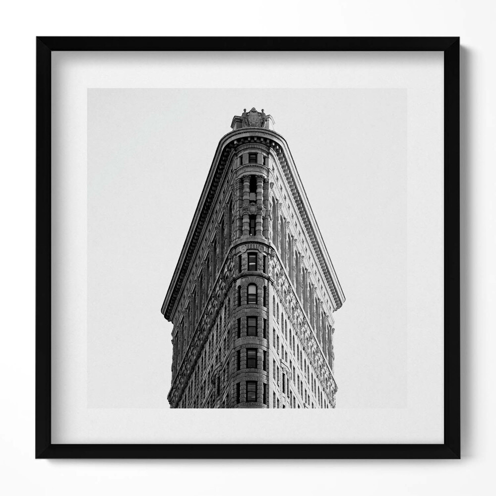 Keretezett falikép Félköríves épület fekete-fehér