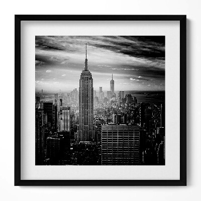 Keretezett falikép Empire State Building városi táj