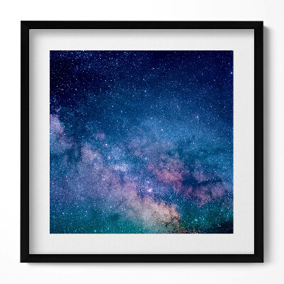 Keretezett falikép Csillagos égbolt és galaxis