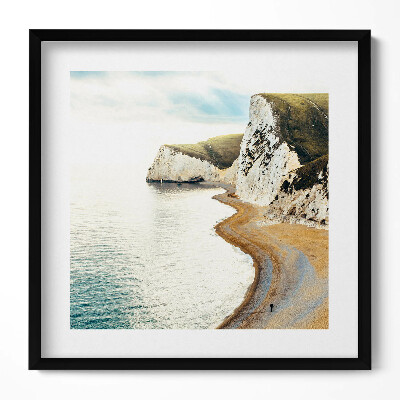 Keretezett falikép Tengerparti táj sziklás part