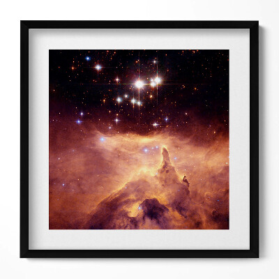 Keretezett falikép Csillagos égbolt és galaxis