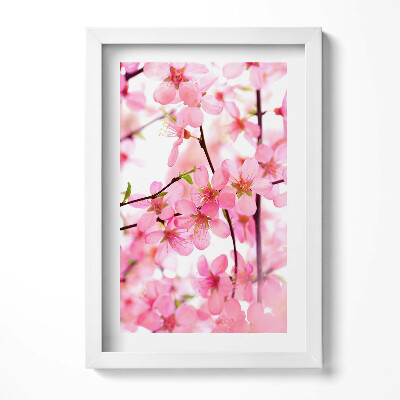 Keretezett kép Rózsaszín virágok ága