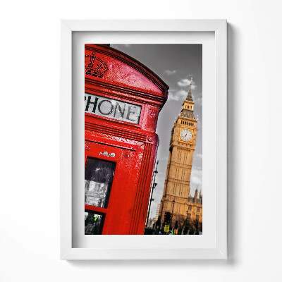 Keretezett kép Piros telefonfülke és Big Ben