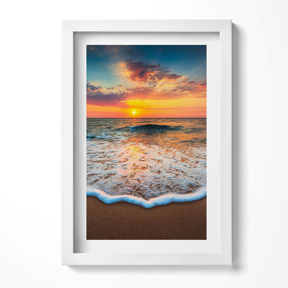 Keretezett kép Naplemente a tengerparton