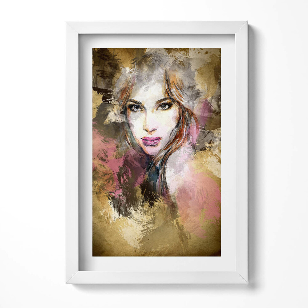 Keretezett kép Absztrakt női portré