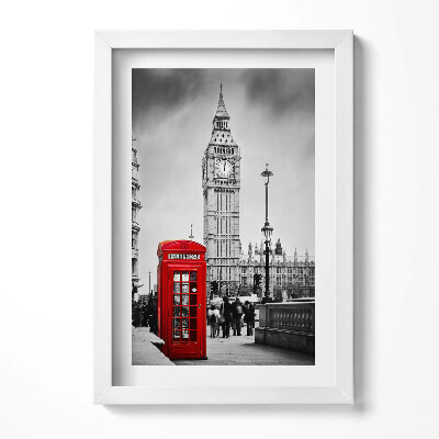 Keretezett kép Piros telefonfülke és Big Ben