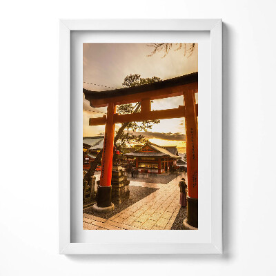 Keretezett kép Torii kapu japán templom