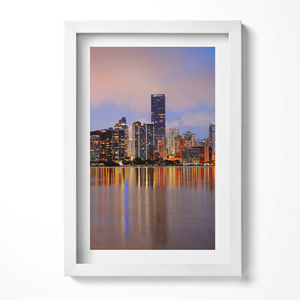 Keretezett kép Városi táj vízparti fények