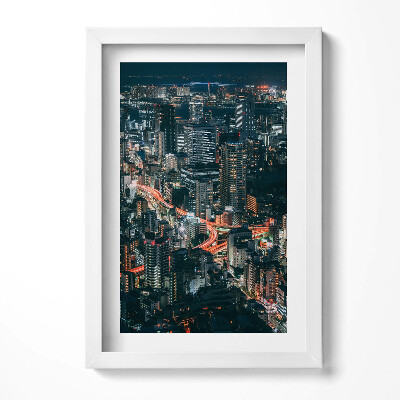 Keretezett kép Éjszakai városkép fényekkel