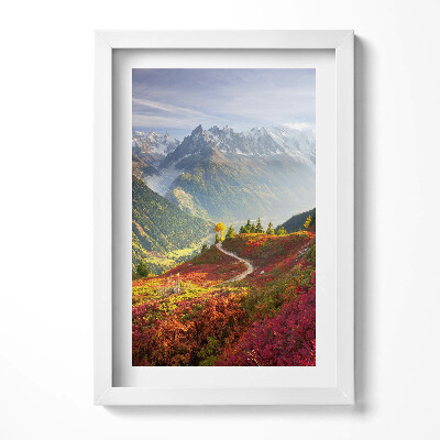 Keretezett kép Hegyek és színes őszi táj