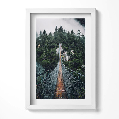Keretezett kép Függőhíd erdő felett