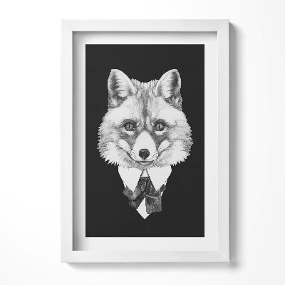 Keretezett kép Üzletember róka portréja