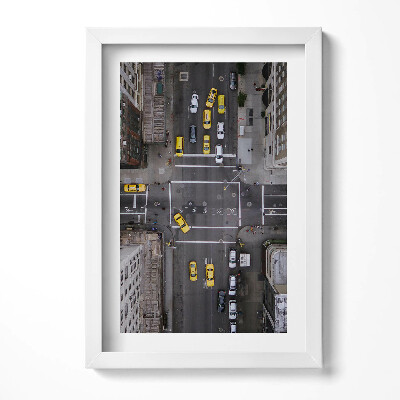 Keretezett kép Városi forgalom sárga taxik