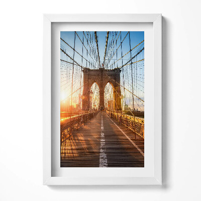Keretezett kép Brooklyni híd naplementében