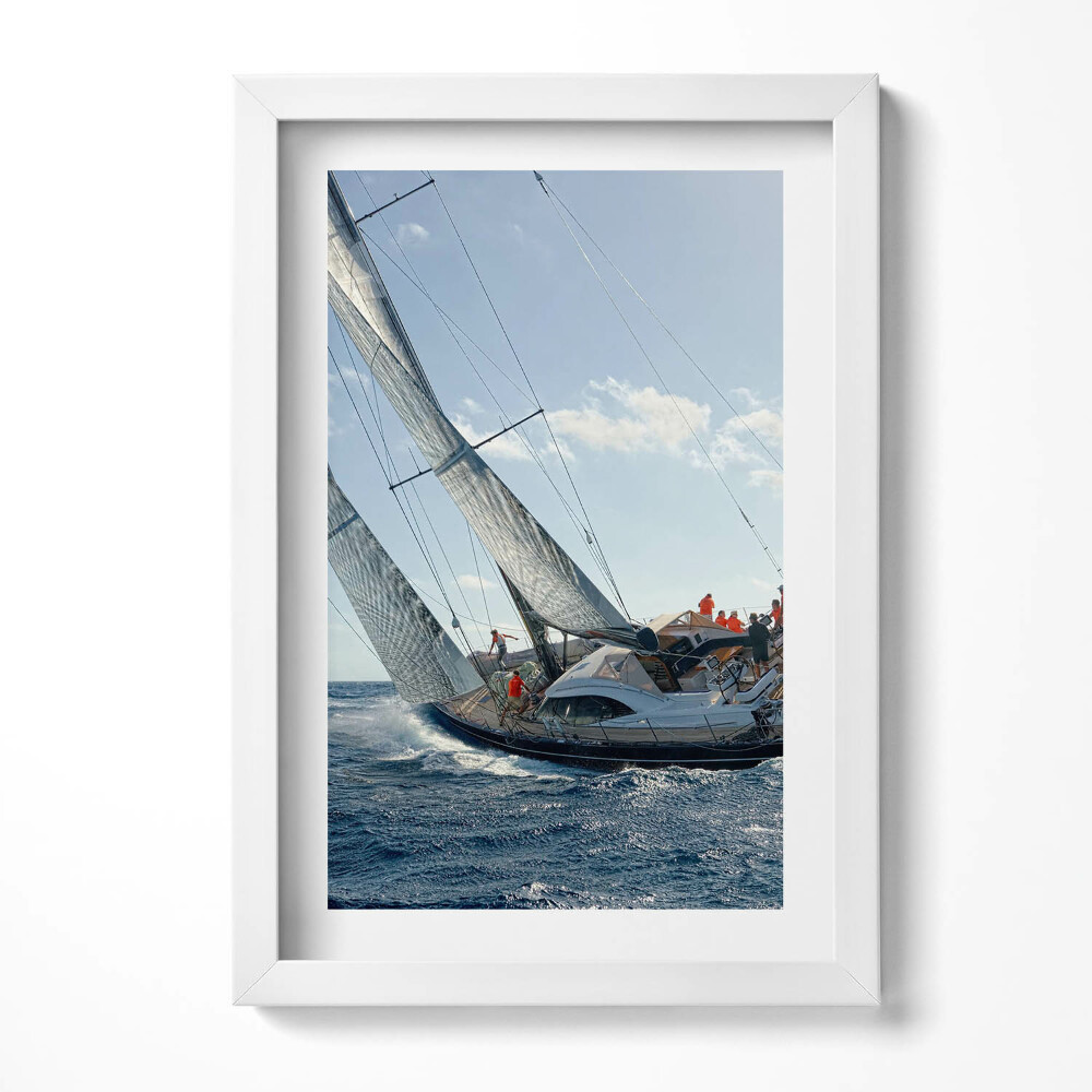 Keretezett kép Vitorlás hajó a tengeren