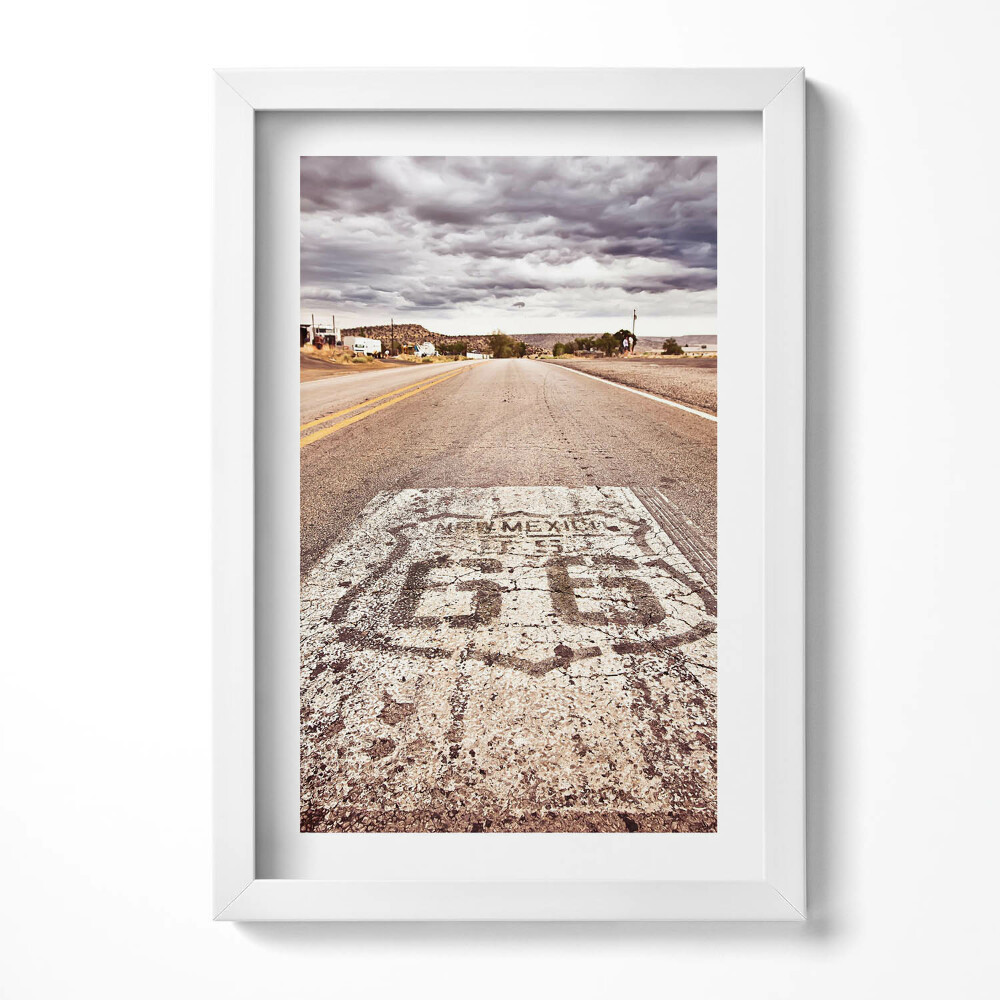 Keretezett kép Útjelző tábla a 66-os úton