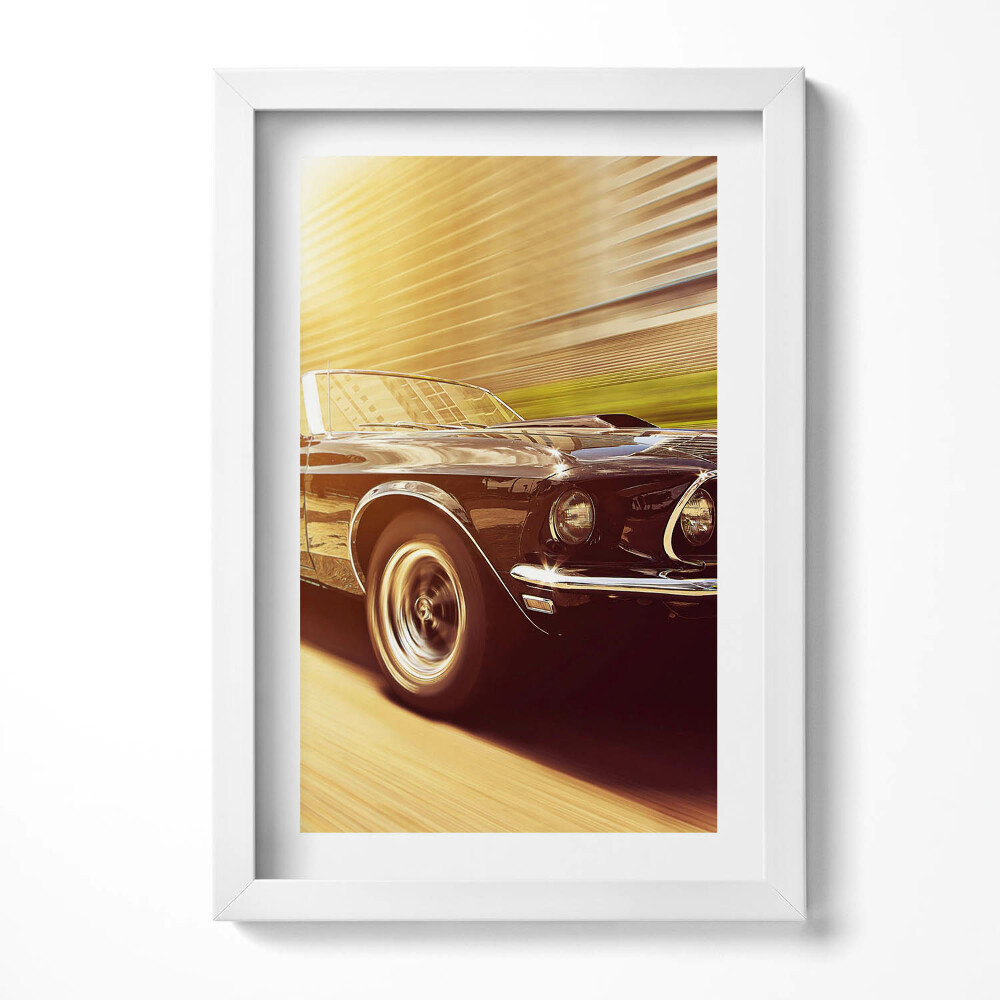 Keretezett kép Futó klasszikus autó