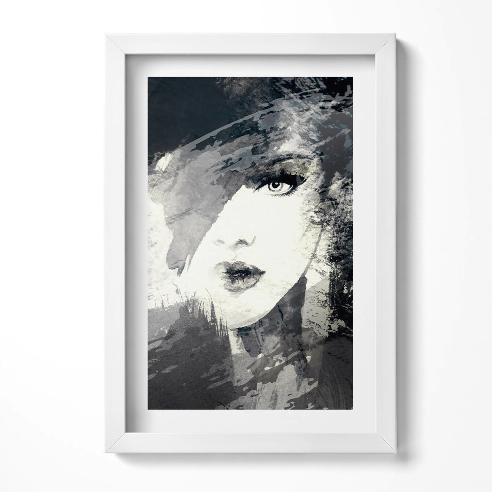 Keretezett kép Absztrakt női arckép