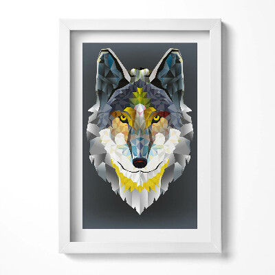 Keretezett kép Geometrikus farkasfej