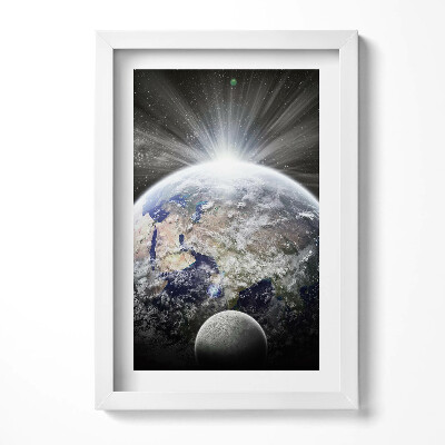 Keretezett kép Föld és hold csillagfény