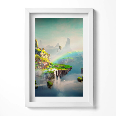 Keretezett kép Mesés táj lebegő szigetek