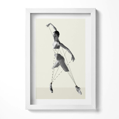 Keretezett kép Balerina mozgása zsinórok által irányítva