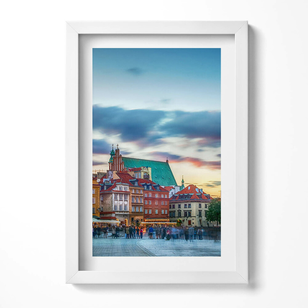 Keretezett kép Városi táj épületek naplemente