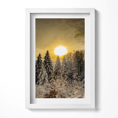 Keretezett kép Téli táj napfelkeltével