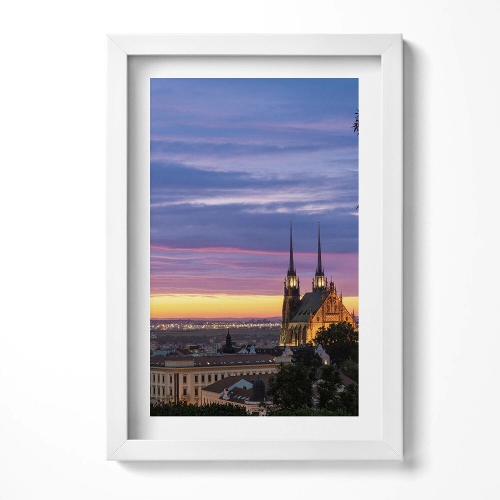 Keretezett kép Katedrális naplementében