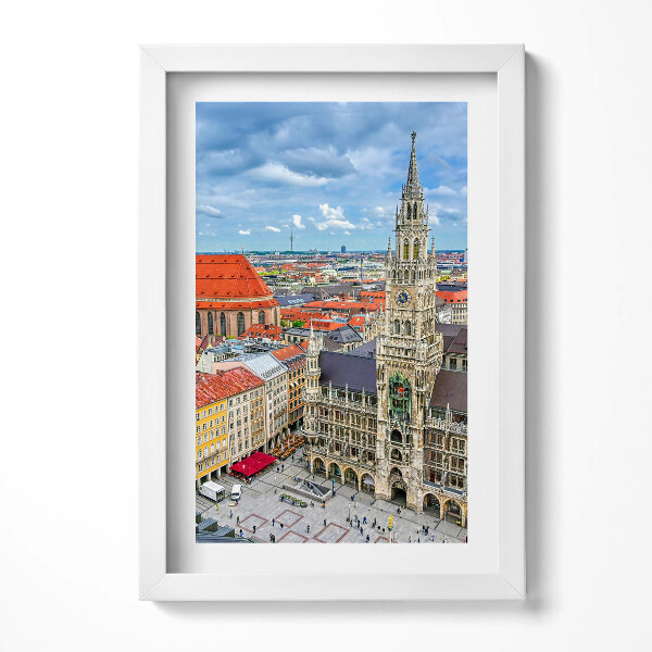 Keretezett kép München városképe neogótikus épület