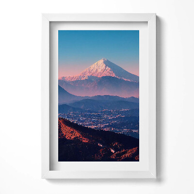 Keretezett kép Hegyek naplementében