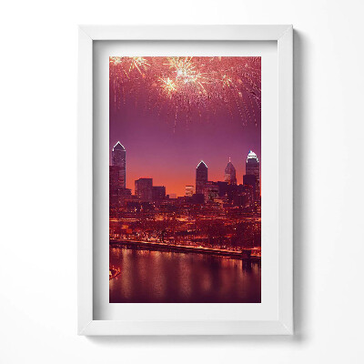 Keretezett kép Tűzijáték a város felett