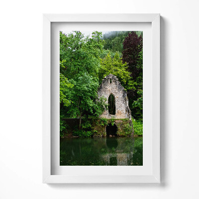 Keretezett kép Romantikus rom zöld környezetben