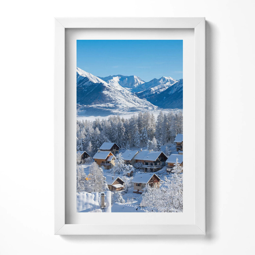 Keretezett kép Téli hegyvidéki táj