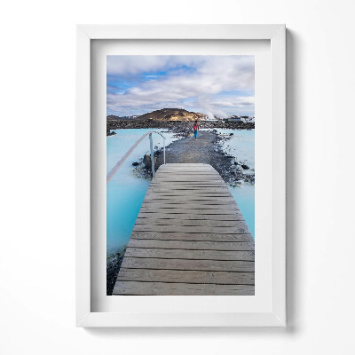 Keretezett kép Kék víz híd táj