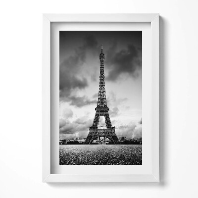 Keretezett kép Eiffel-torony fekete-fehérben