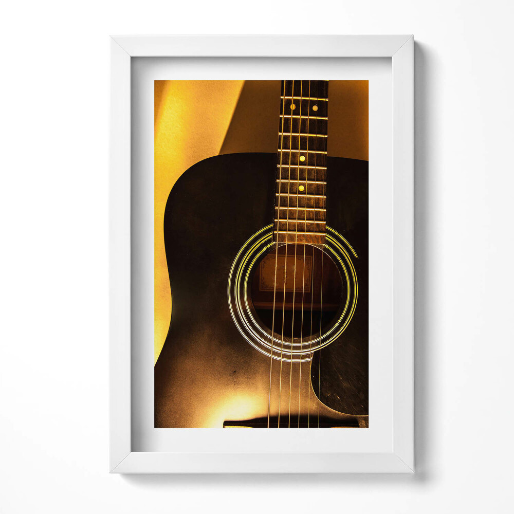 Keretezett kép Fekete gitár részlete