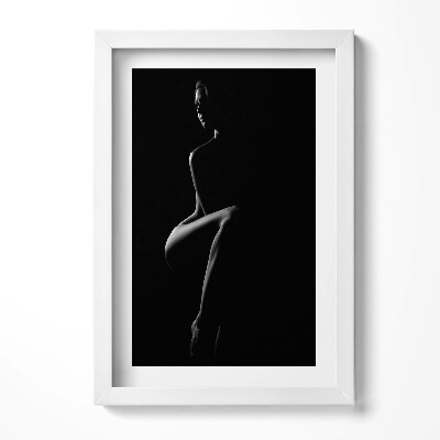 Keretezett kép Női alak sziluettje