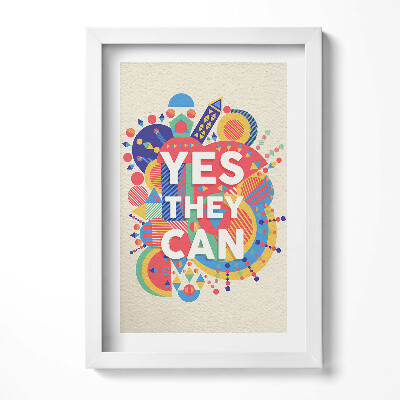 Keretezett kép Absztrakt színes minták pozitív üzenet