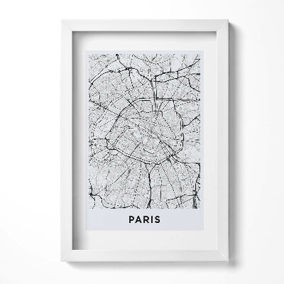 Keretezett kép Párizs város térképe