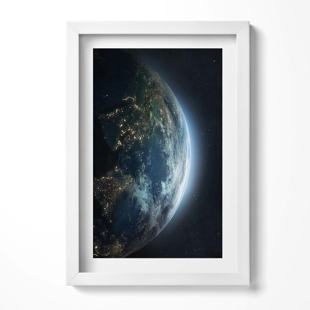 Keretezett kép Föld éjjeli fényekben