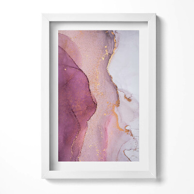 Keretezett kép Absztrakt lila és arany színek