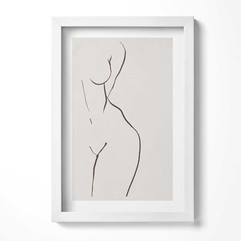 Keretezett kép Absztrakt női akt