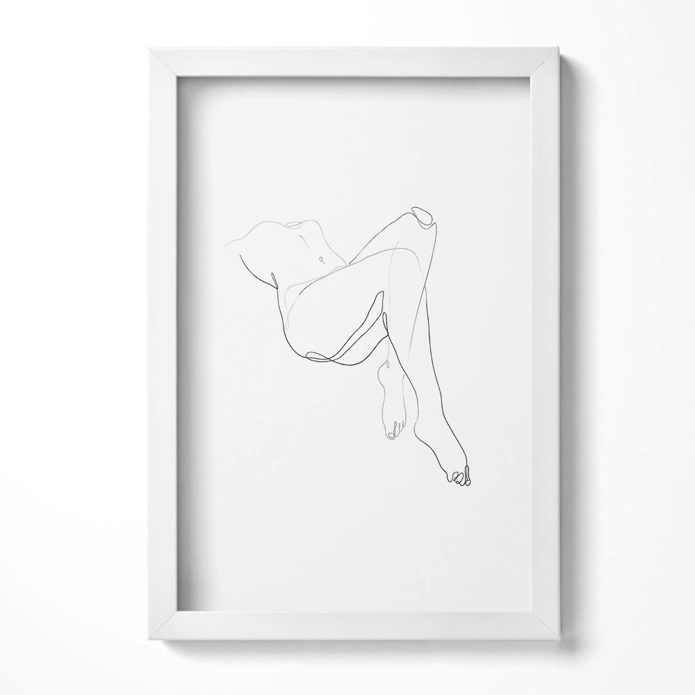 Keretezett kép Absztrakt női alak vonalai